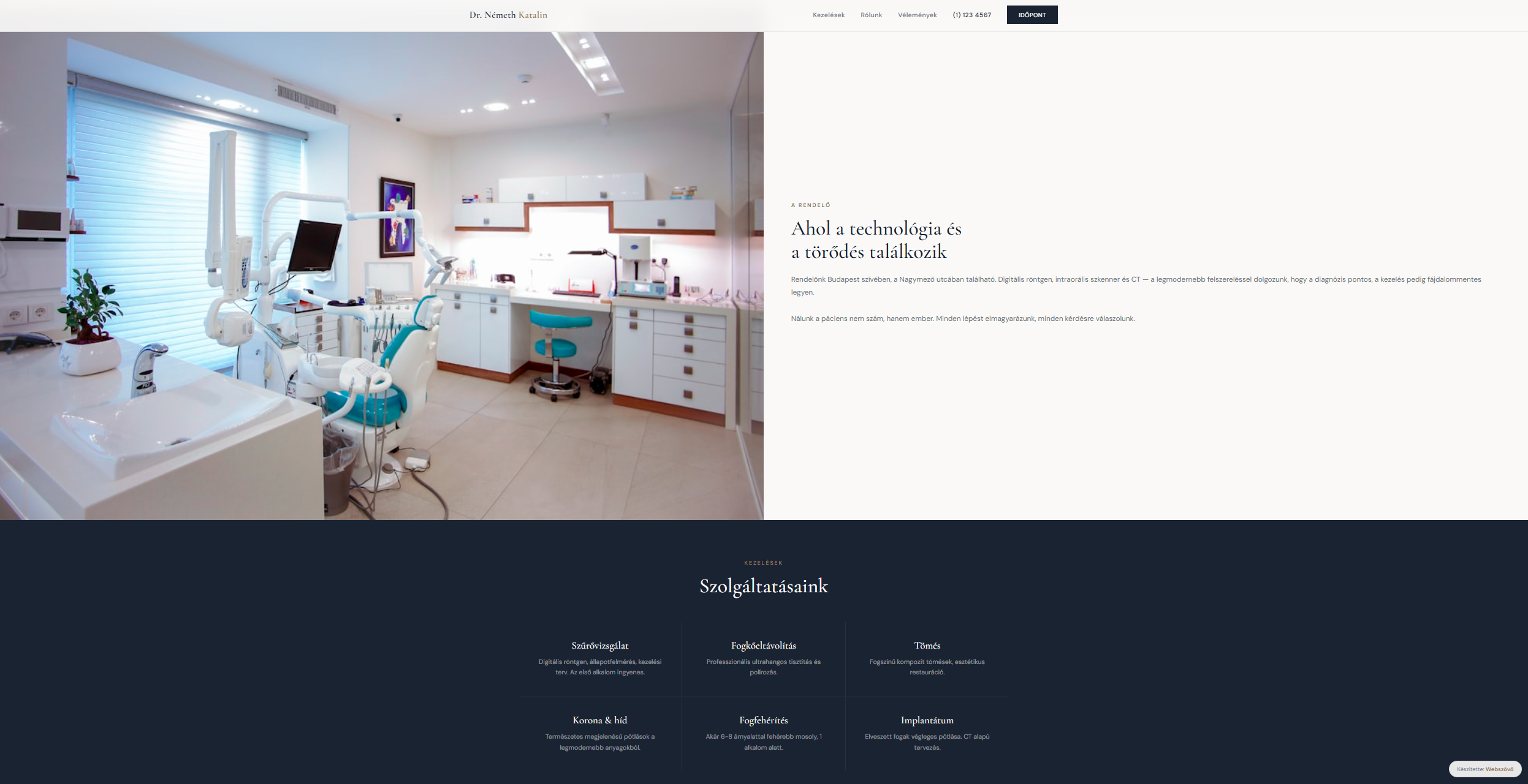 Dr. Németh Katalin Fogászat demó előnézet