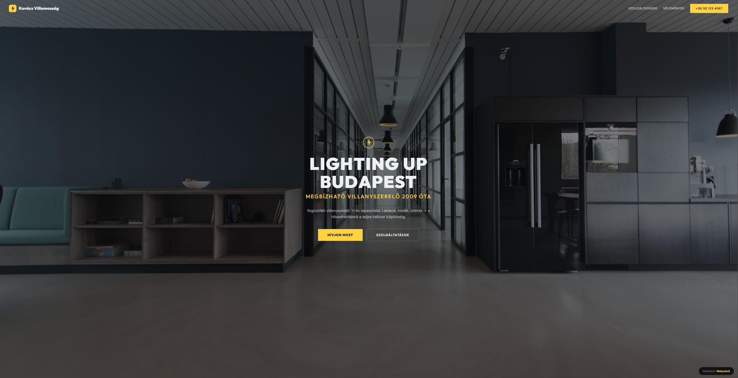 Kovács Villamosság demó előnézet